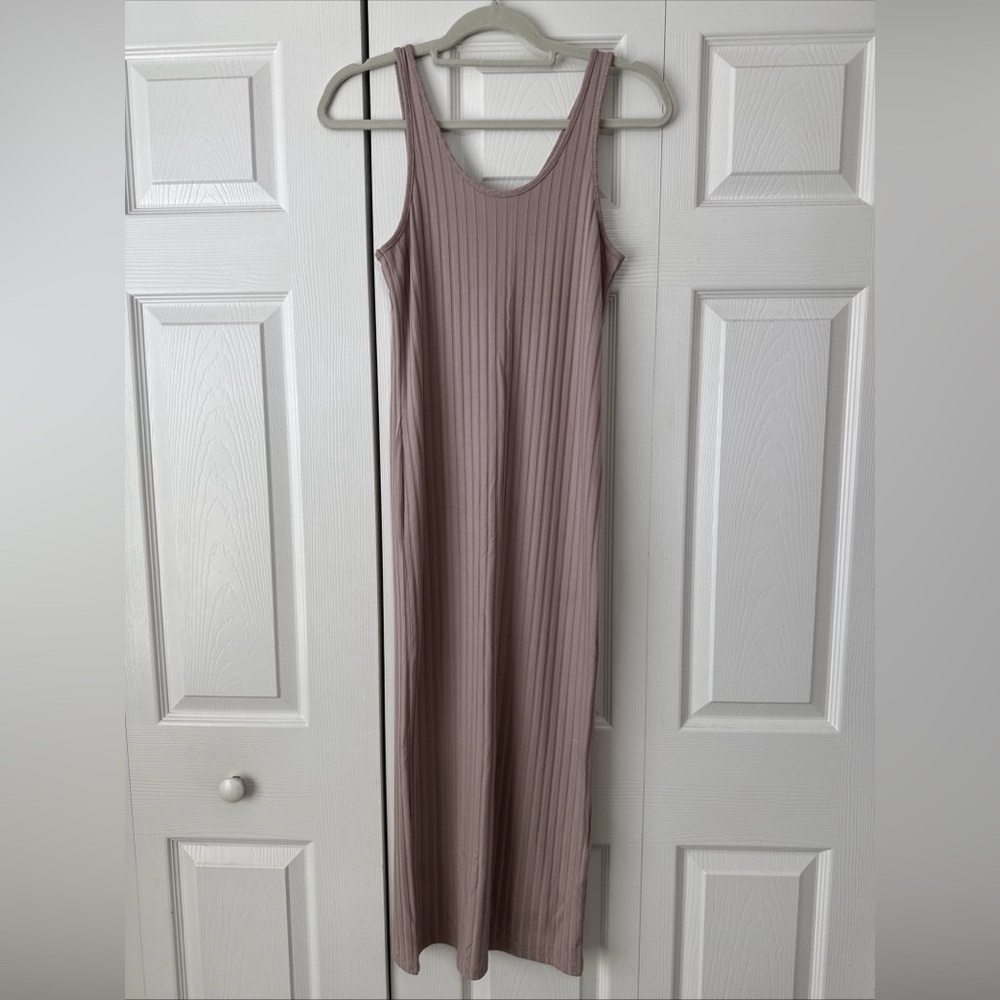 H&M Ribbed Maxi Dress - Light Pink